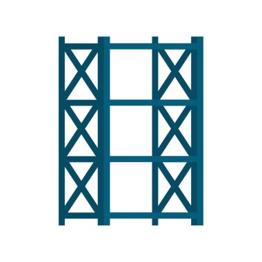 Depo metal raf simgesi izole