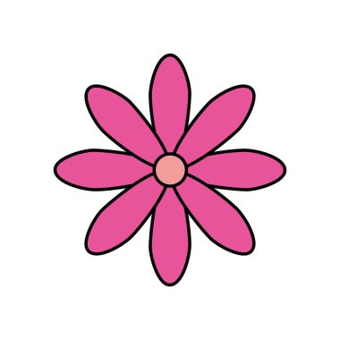 şirin pembe çiçek rengi izole edilmiş simge