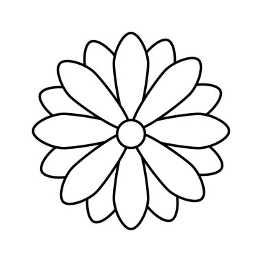 Şirin çiçek doğal çizgi simgesi