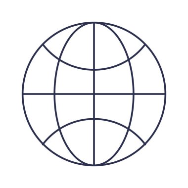 küresel tarayıcı dünya izole simgesi