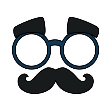 gözlüklü ve bıyıklı maske