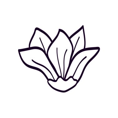 Şirin çiçek doğal çizgi simgesi