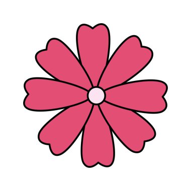 şirin pembe çiçek rengi izole edilmiş simge