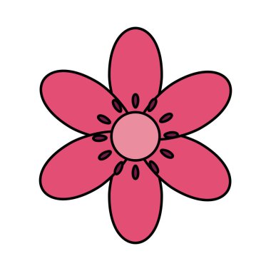şirin pembe çiçek rengi izole edilmiş simge