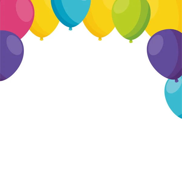 Set of balloons helium decoration — Stockvektor