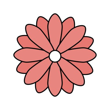 şirin pembe çiçek rengi izole edilmiş simge