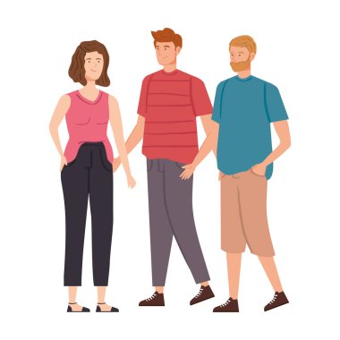 bir grup genç insan Avatar karakterleri