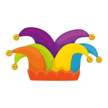 eğlenceli şapka buffonu izole edilmiş simge