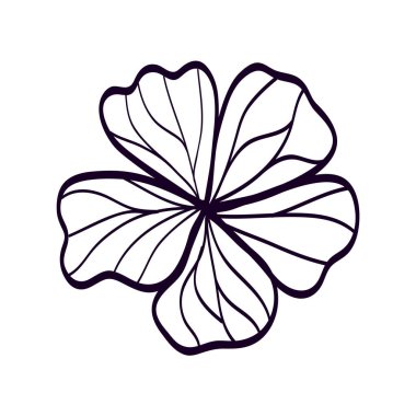 Şirin çiçek doğal çizgi simgesi