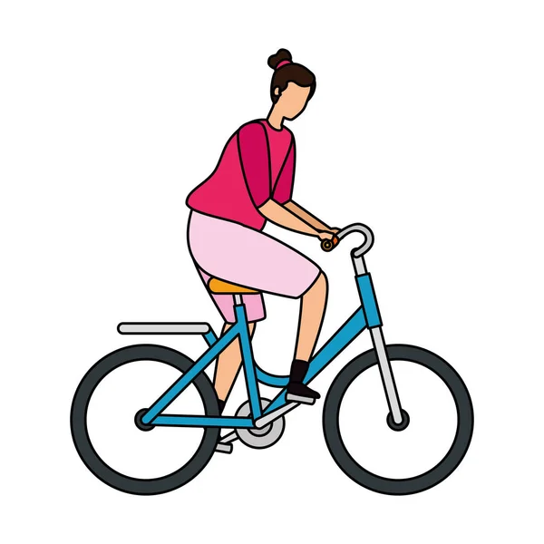 Motosiklet avatarı karakterli güzel kadın — Stok Vektör
