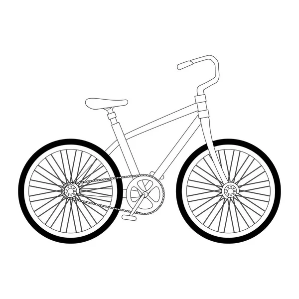 Изолированная иконка велосипедного транспорта — стоковый вектор