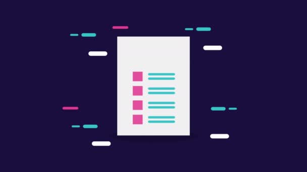 Animación de servicio logístico con casilla en lista de verificación — Vídeo de stock