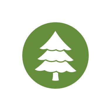pine tree plant nature block style icon