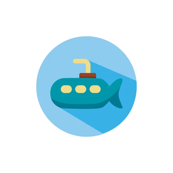 Submarine vehicle block style icon — Stock Vector