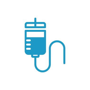 kan torbası tıbbi hat simgesi