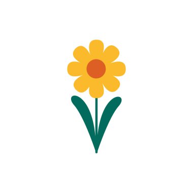 beautifull flower garden spring flat style