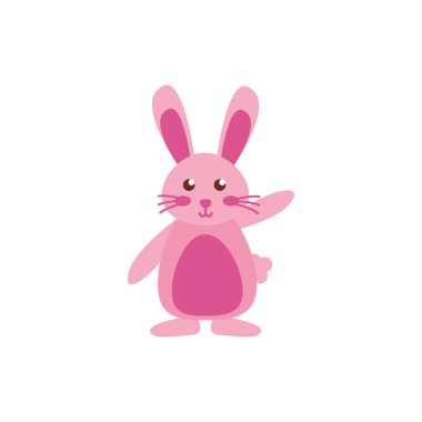 Küçük şirin paskalya tavşanı düz ikon