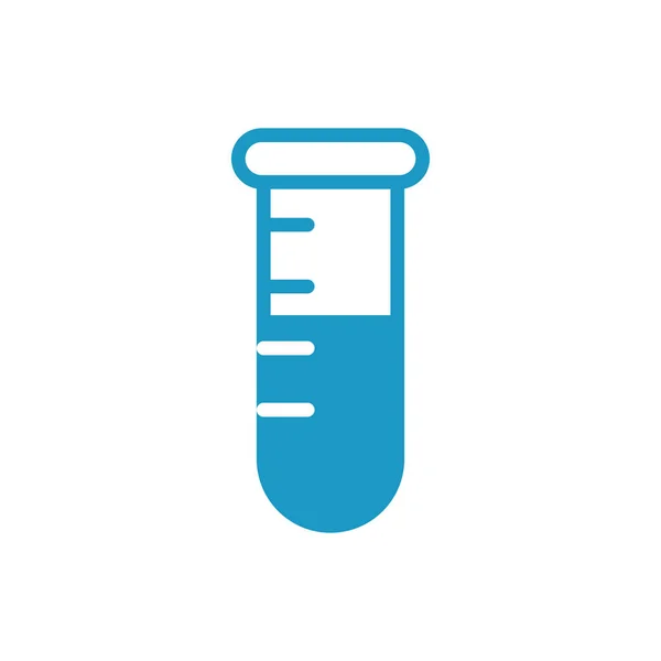 Icona di stile linea laboratorio test tubo medico — Vettoriale Stock