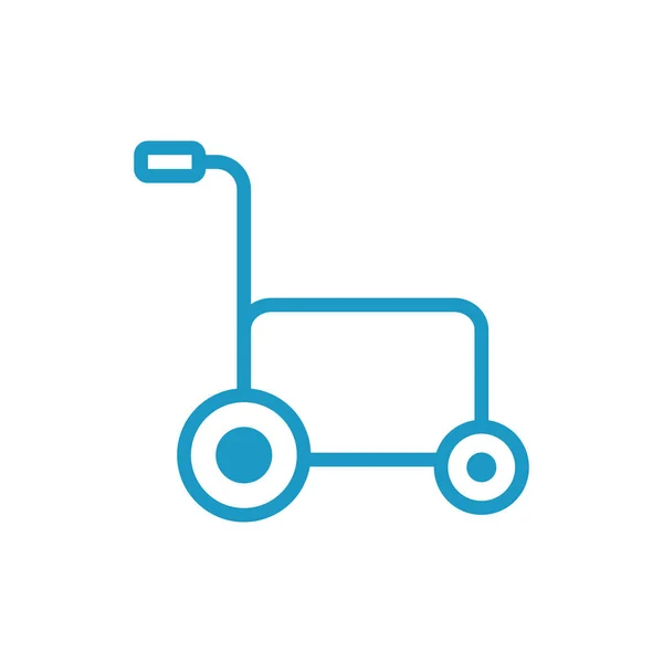 Ícone de estilo de linha de equipamentos médicos cadeira de rodas —  Vetores de Stock