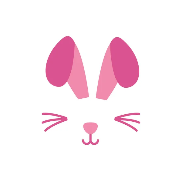 ウサギの耳アクセサリーイースターフラットスタイルのアイコン — ストックベクタ