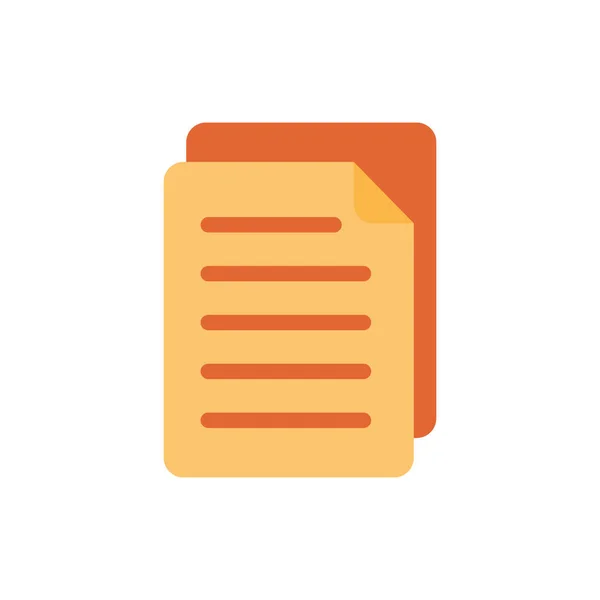 Document paper flat style icon — Stock Vector