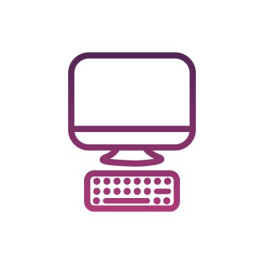 masaüstü bilgisayar aygıtı satır biçimi simgesi