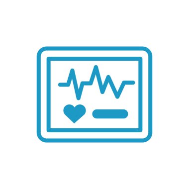 Tıbbi ekokardiyoloji nabız çizgisi simgesi