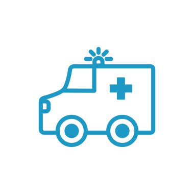 ambulans aracı çizgisi biçimi simgesi