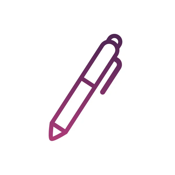 Pen school supply line style icon — Stock Vector