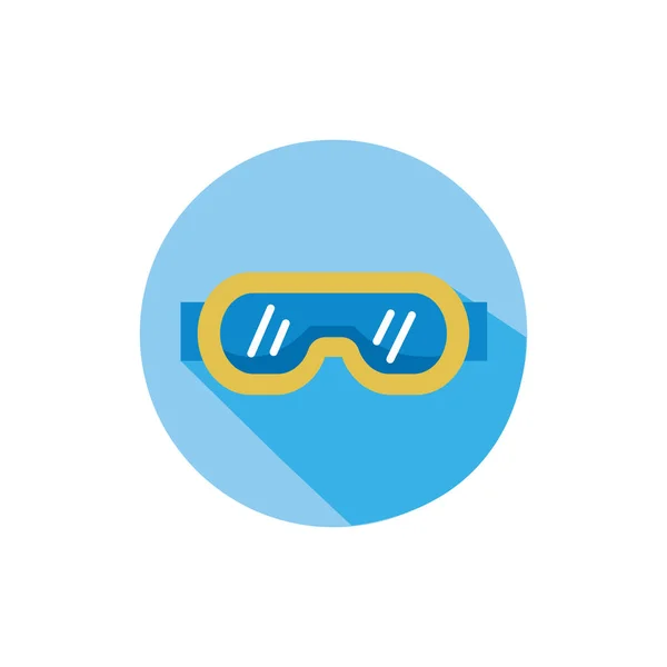 Goggles swiming accessory block style — Stock Vector