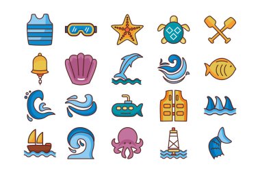 bir demet deniz çizgisi renk simgesi