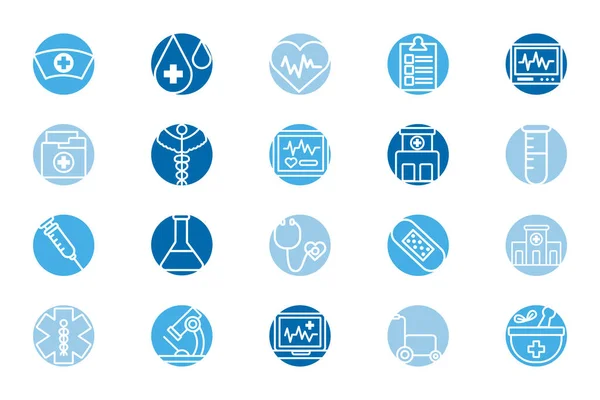 Pakiet ikon zestawu medycznego — Wektor stockowy
