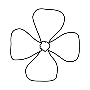 Şirin çiçek doğal çizgi simgesi