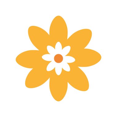 şirin çiçek sarı renkli izole edilmiş simge