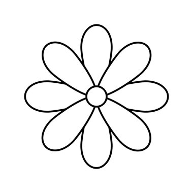 Şirin çiçek doğal çizgi simgesi