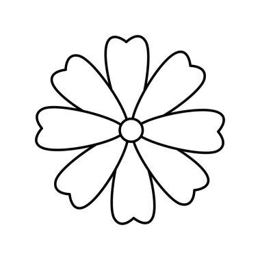 Şirin çiçek doğal çizgi simgesi