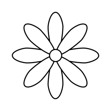 Şirin çiçek doğal çizgi simgesi