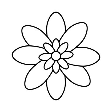 Şirin çiçek doğal çizgi simgesi