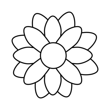 Şirin çiçek doğal çizgi simgesi