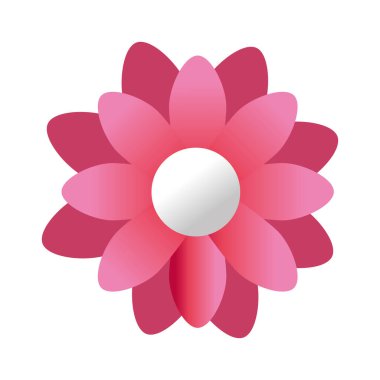 şirin pembe çiçek rengi izole edilmiş simge