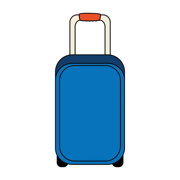Mala de bagagem com rodas ícone isolado — Vetor de Stock