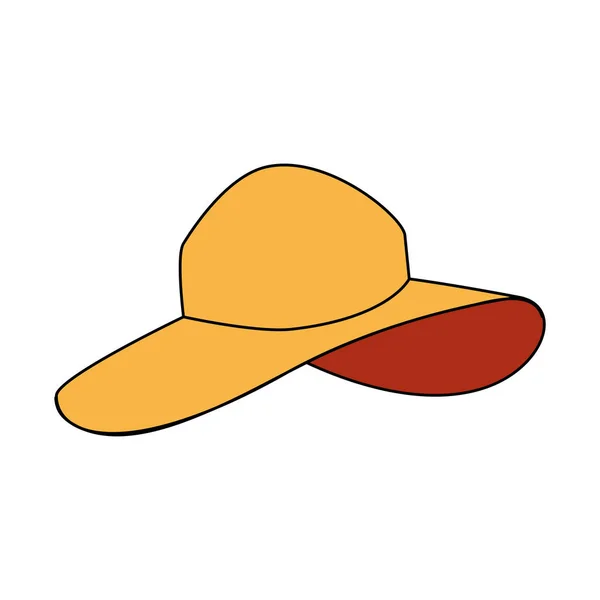 Sommar hatt hona isolerad ikon — Stock vektor
