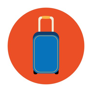 dairesel izole edilmiş resim içerisinde tekerlekli bavul