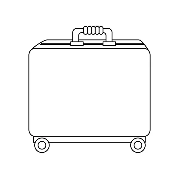 Valise à roulettes icône isolée — Image vectorielle
