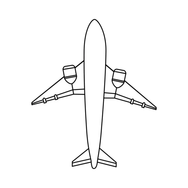 Uçak taşımacılığı simgesi izole edildi — Stok Vektör