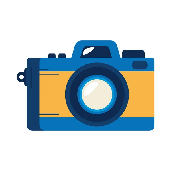 Fényképezőgép fényképészeti eszköz izolált ikon — Stock Vector