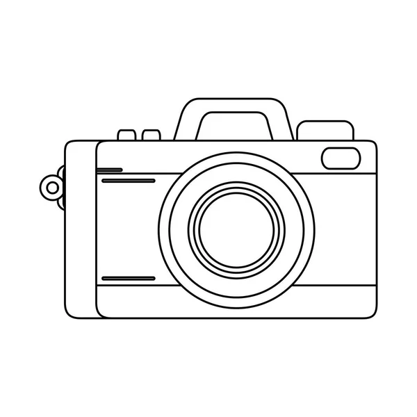 Cámara dispositivo fotográfico icono aislado — Vector de stock