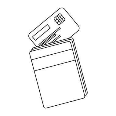 Kitap izole edilmiş simgesi olan kredi kartı