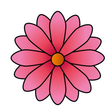 şirin pembe çiçek rengi izole edilmiş simge