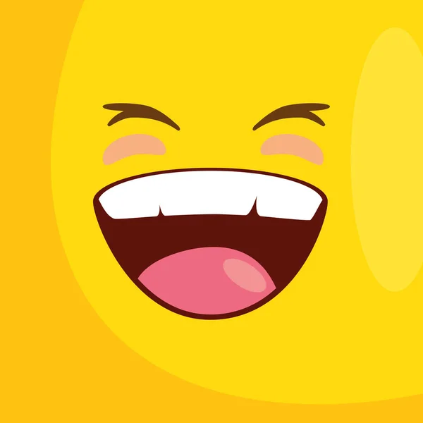 Fundo com emoticon ícone sorridente — Vetor de Stock